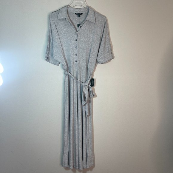 Lauren Ralph Lauren Dresses & Skirts - Lauren Ralph Lauren L Large Womens Midi Dress NEW Gray Knit